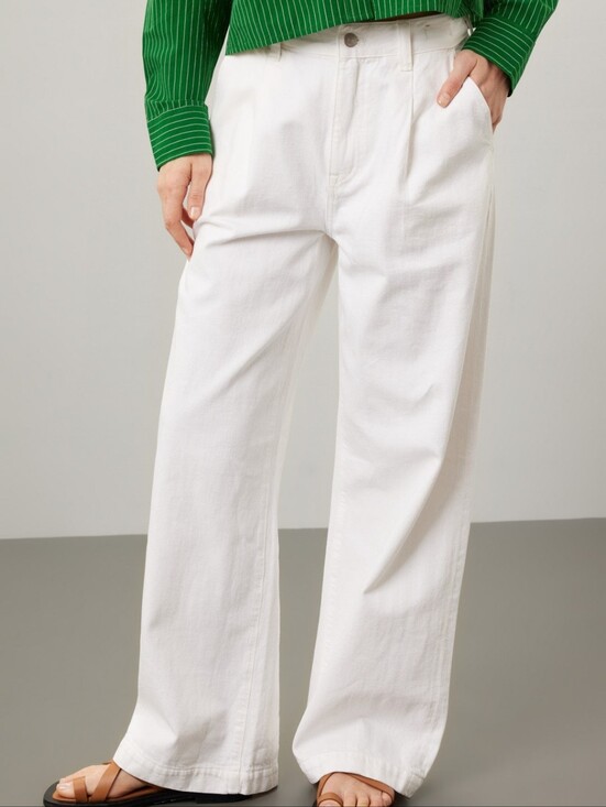 Madewell Denim - Madewell White Harlow Jean Cotton Size 30